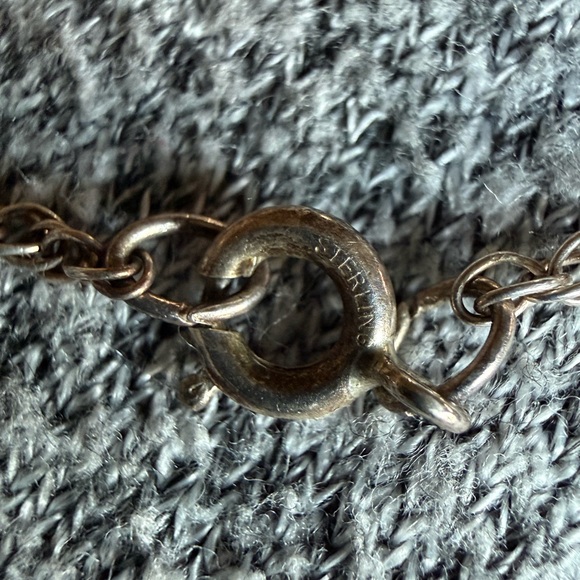 Vintage Navajo Philip White Silver Turquoise Pendant Necklace - Picture 5 of 8